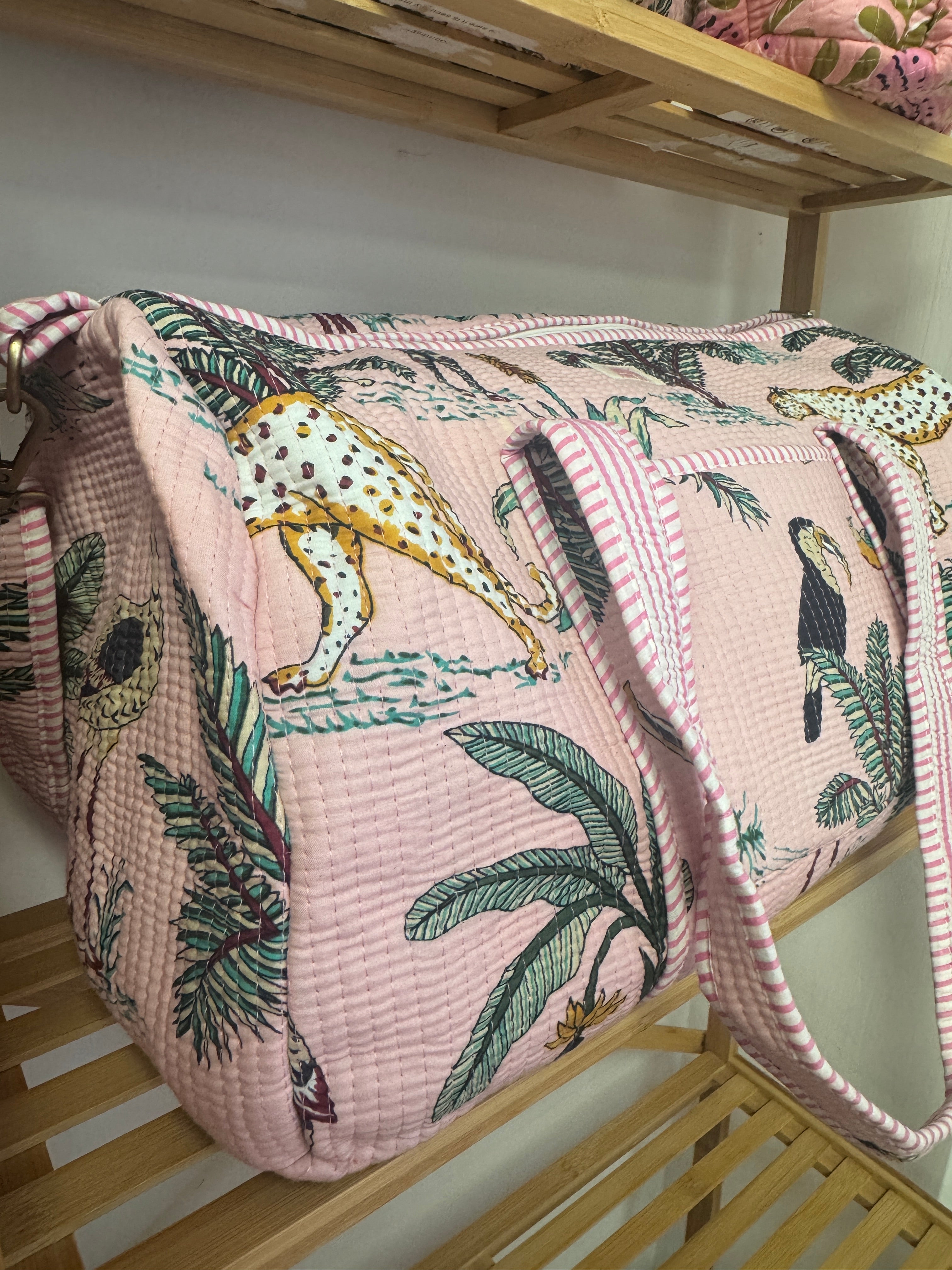 Pale Pink Jungle Weekend bag image 1