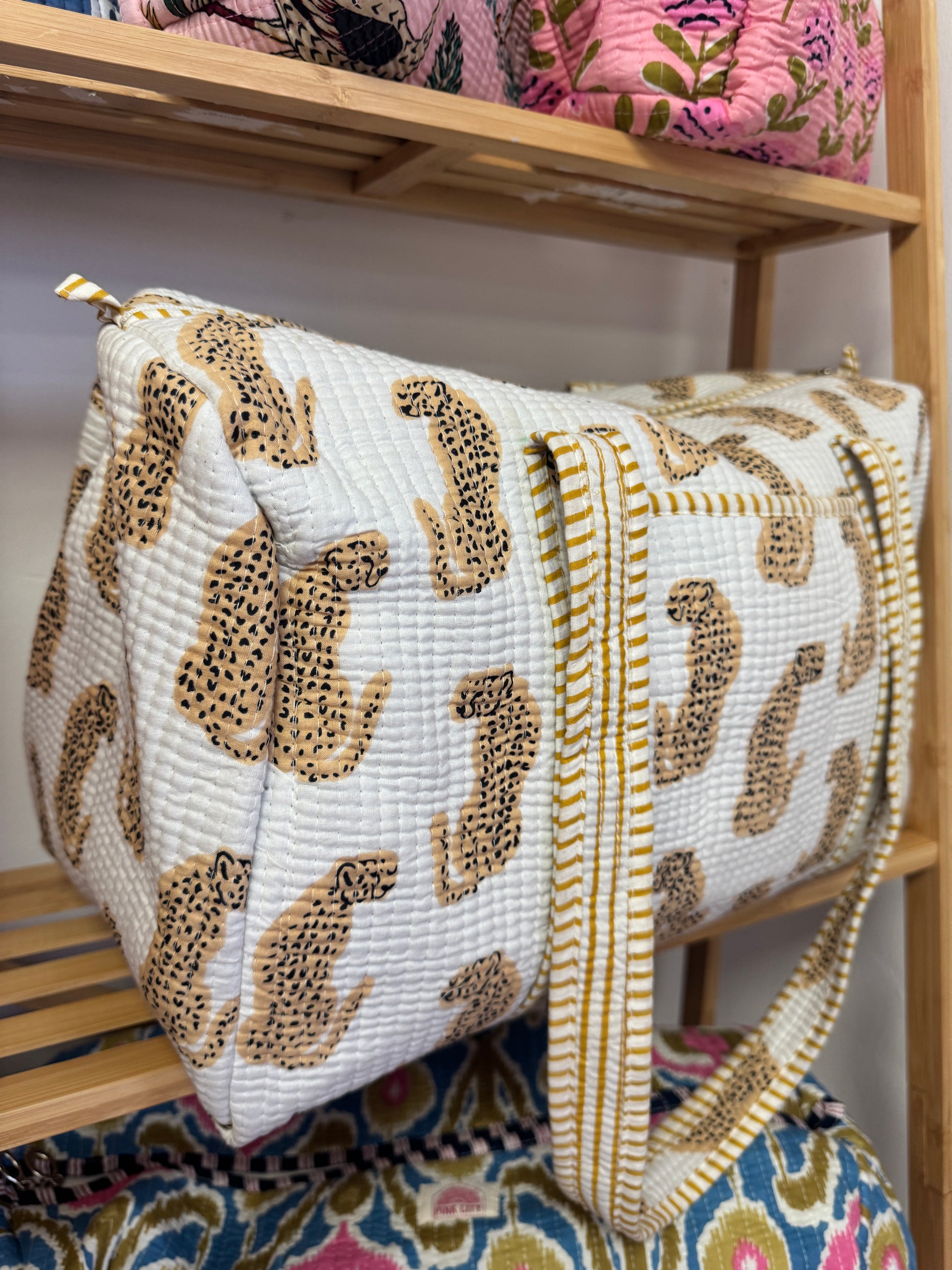 White Cheetah Weekend Bag image 1