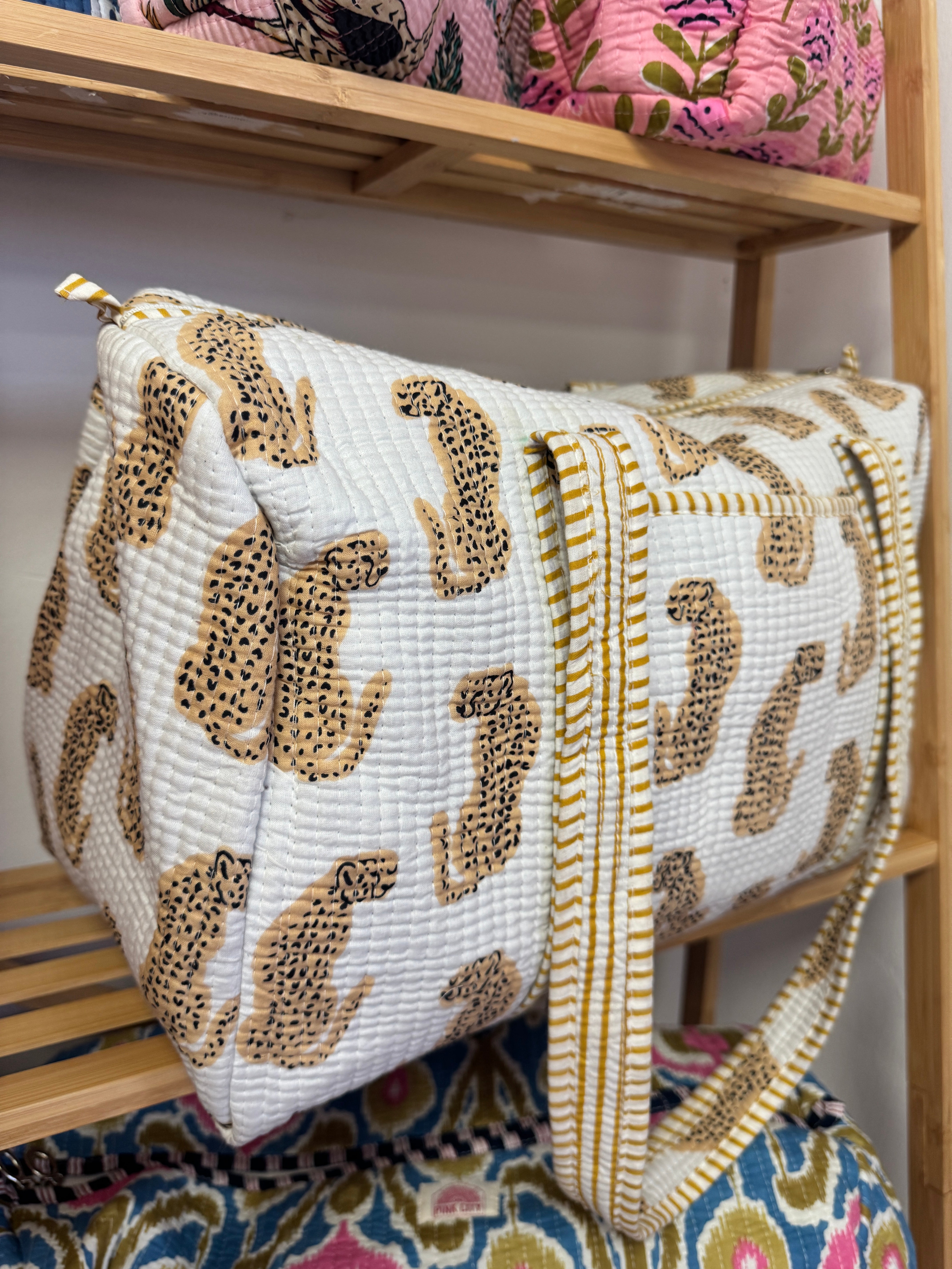 White Cheetah Weekend Bag image 1