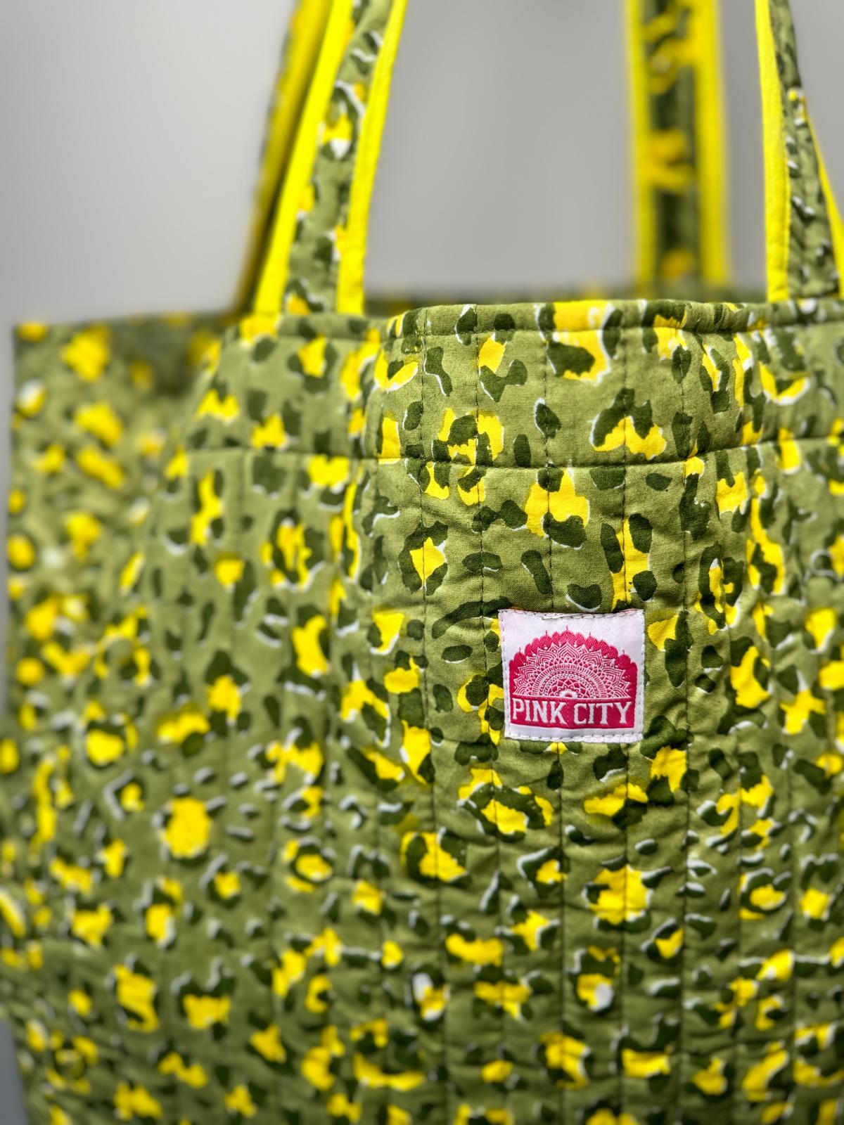 Quilted Leopard Tote Bag image 3