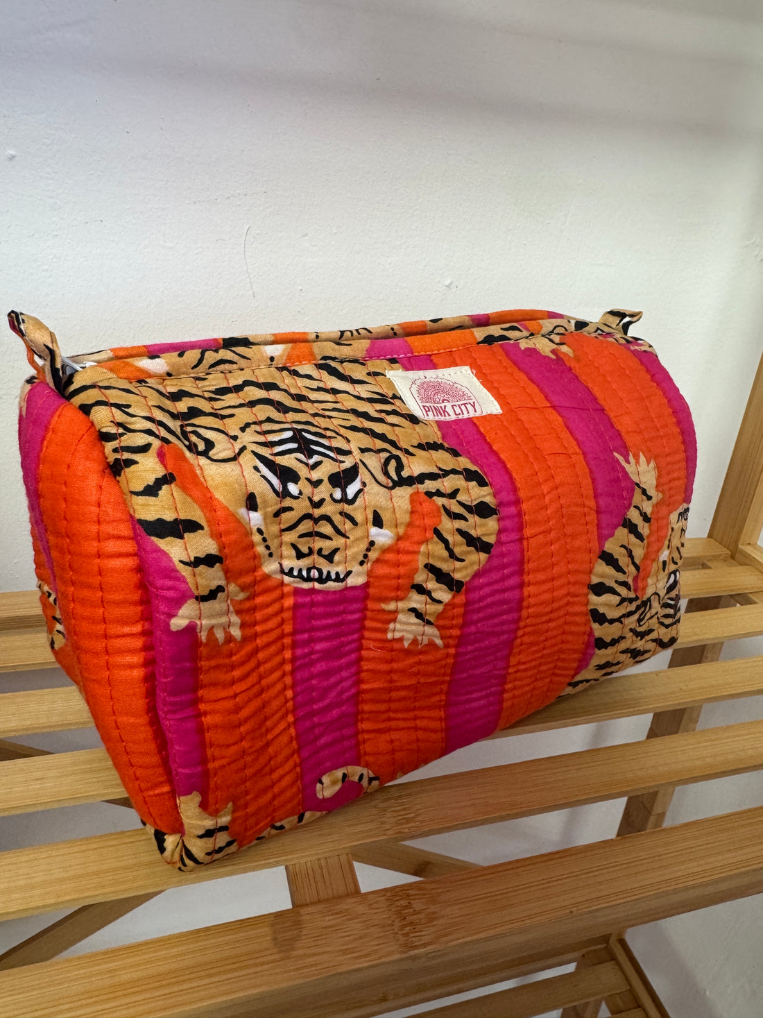 Orange Tibetan Tiger Set of 3 Washbag  image 0