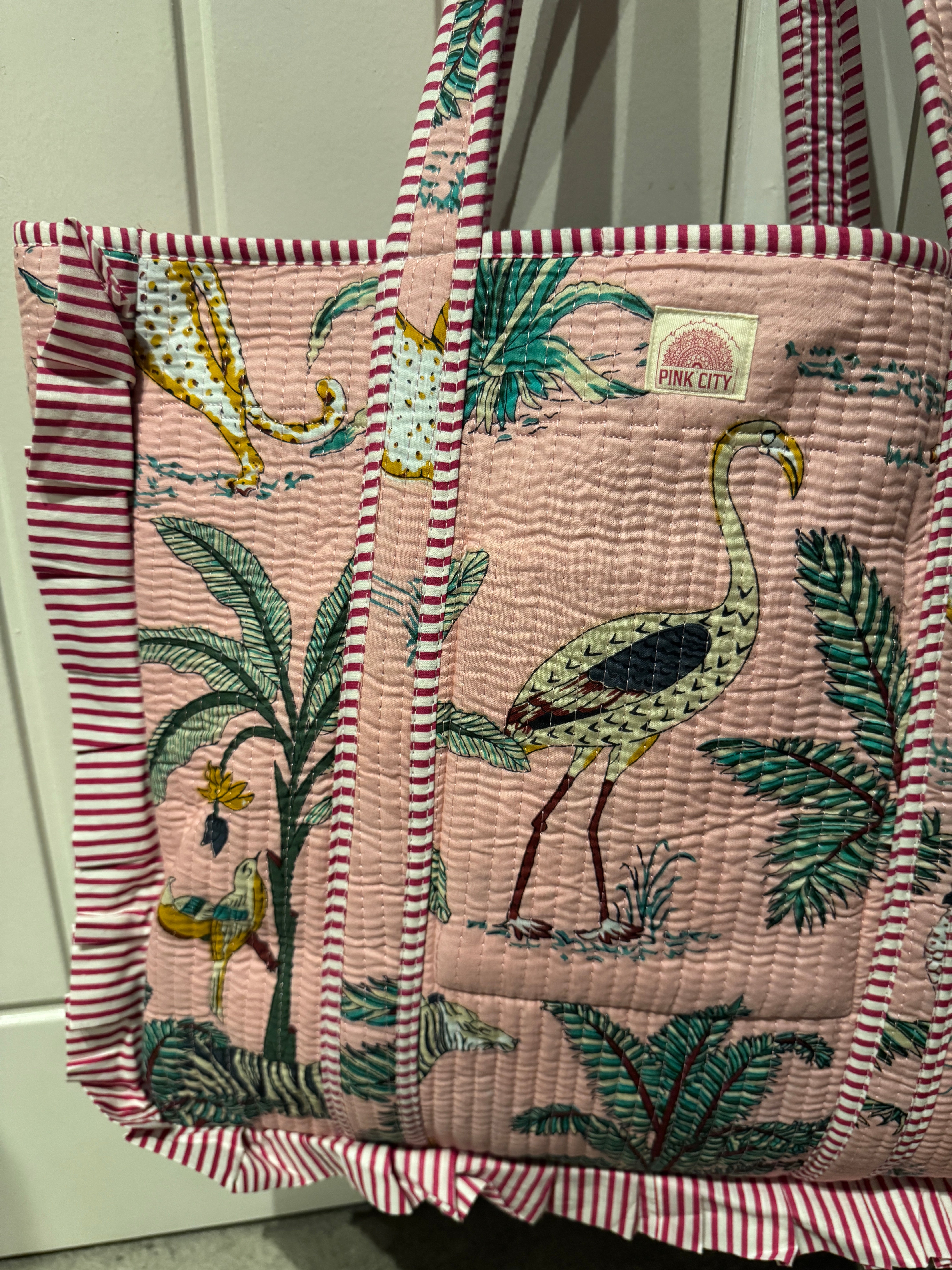Light Pink Jungle Frill Tote  image 1