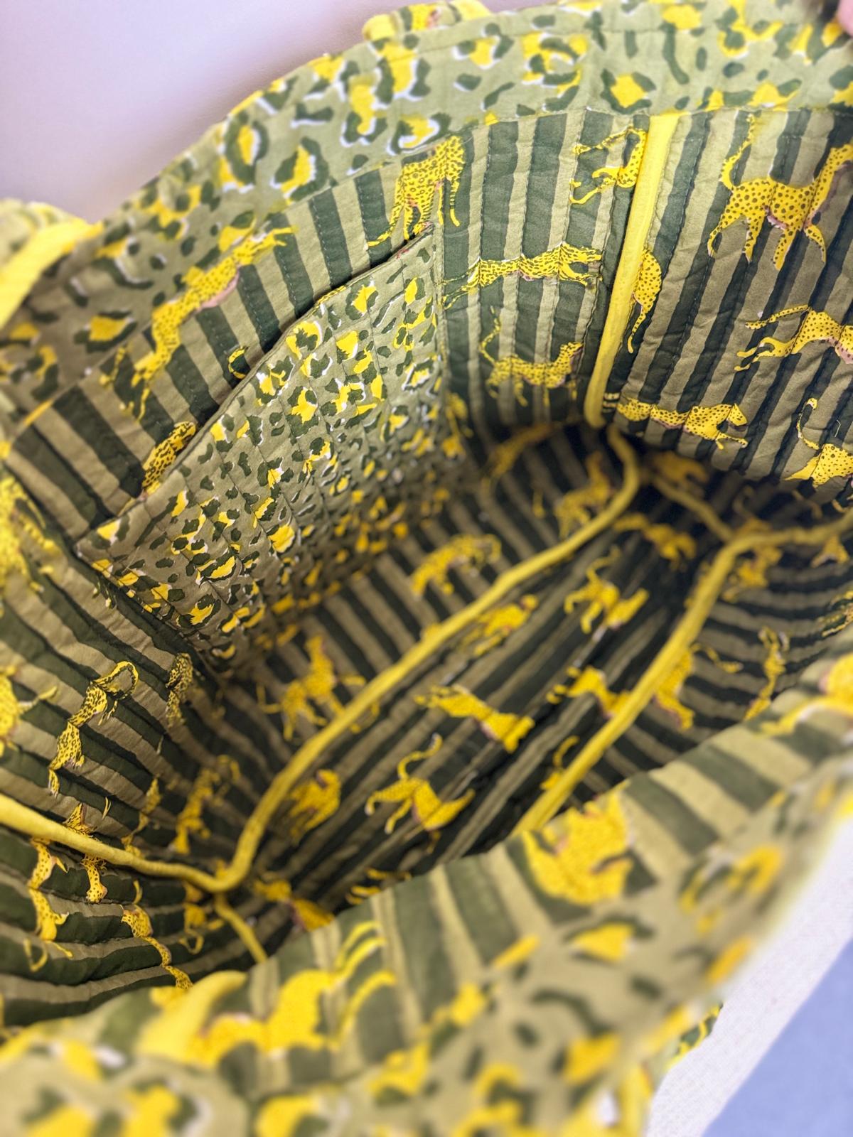 Quilted Leopard Tote Bag image 1