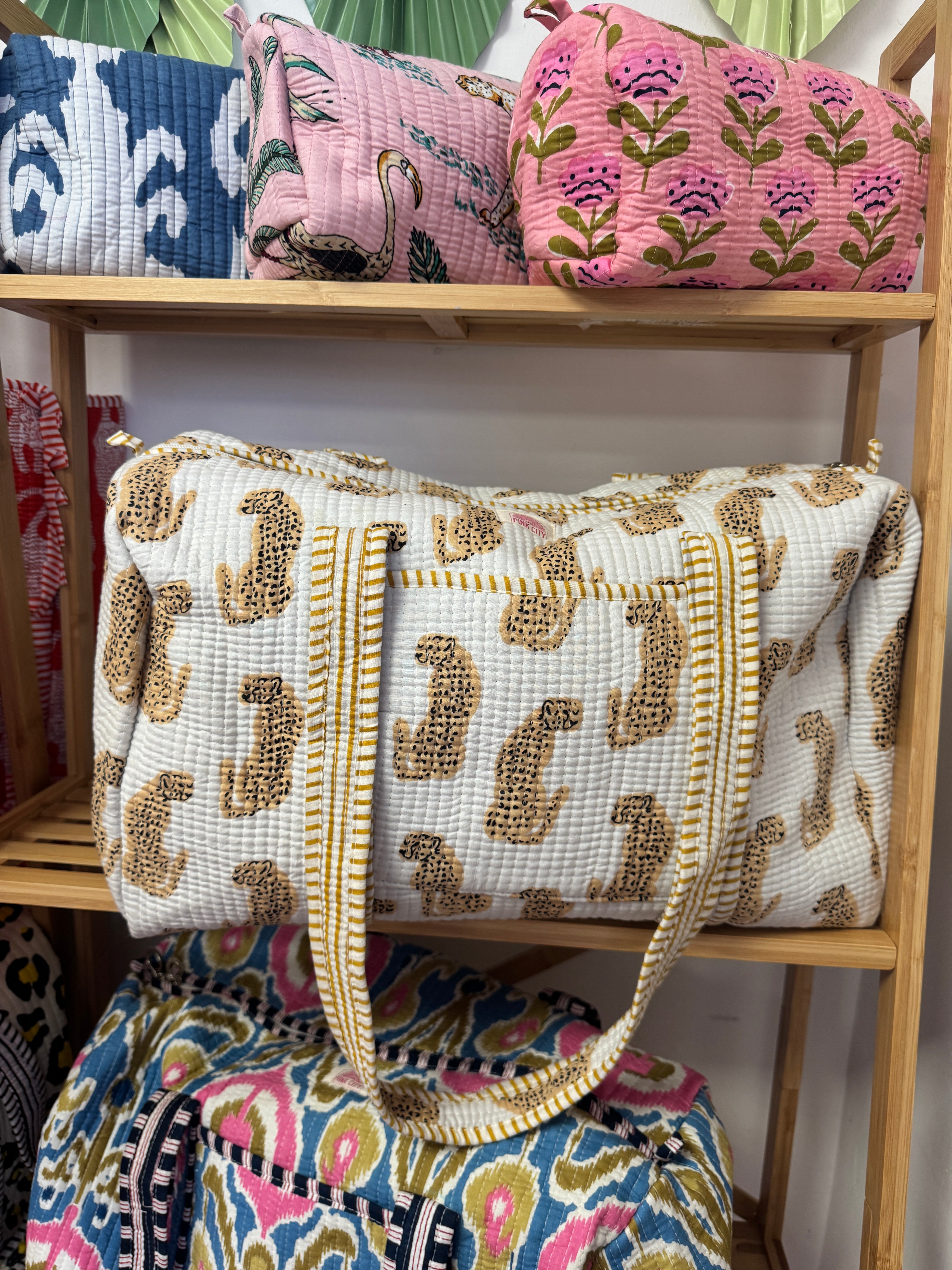 White Cheetah Weekend Bag image 2