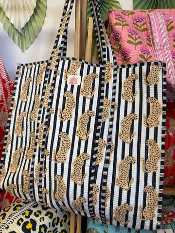 Black & White Cheetah Tote image 0