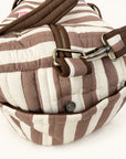 Mocha Stripe Weekend Bag