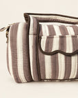 Mocha Stripe Weekend Bag